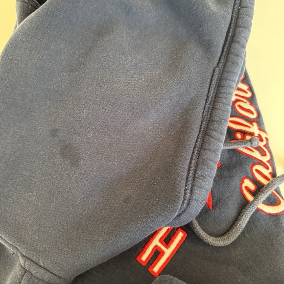 Hollister Logo‎ Graphic Hoodie Sweatshirts NAVY Blue Womens Size Small S - Picture 7 of 9